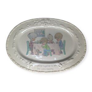 Vintage 1994 Precious Moments "The Lord's Blessing" Ceramic Platter 18" x 13"